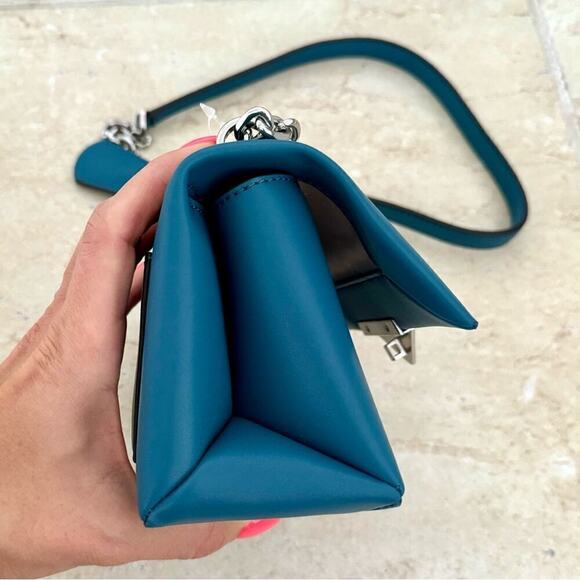 NWT! MICHAEL KORS Cece Teal Handbag, Small, MSRP.$448 - Picture 9 of 14